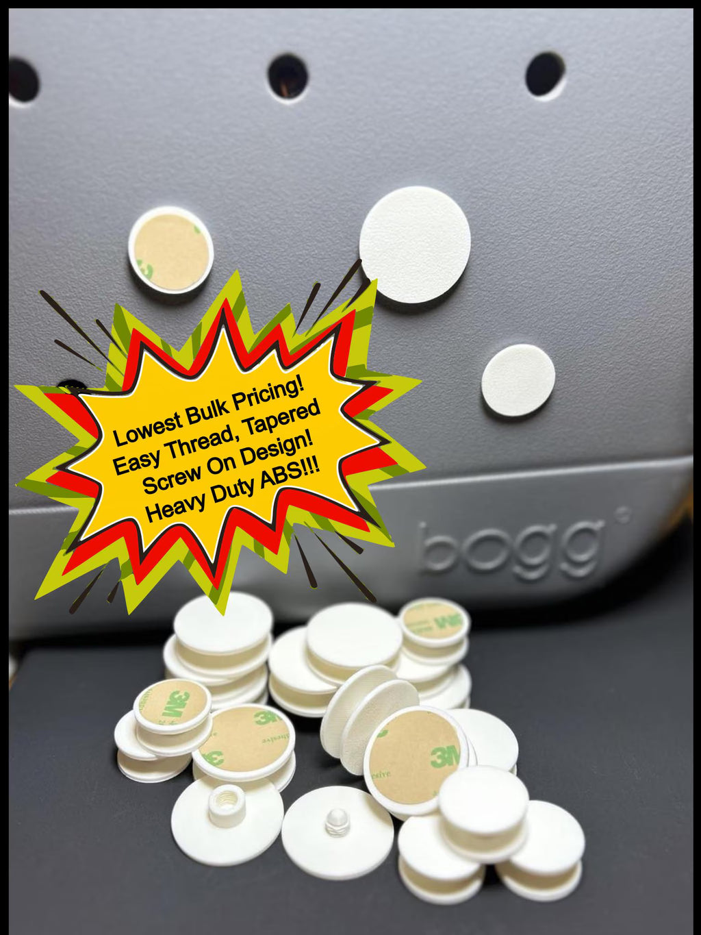 BAG BOLTS - DIY Bogg Bag Bits / Charms - Personalization - Bag Tag Attachment -  Charm Backs / Holders - DIY GlowForge Charm Backs