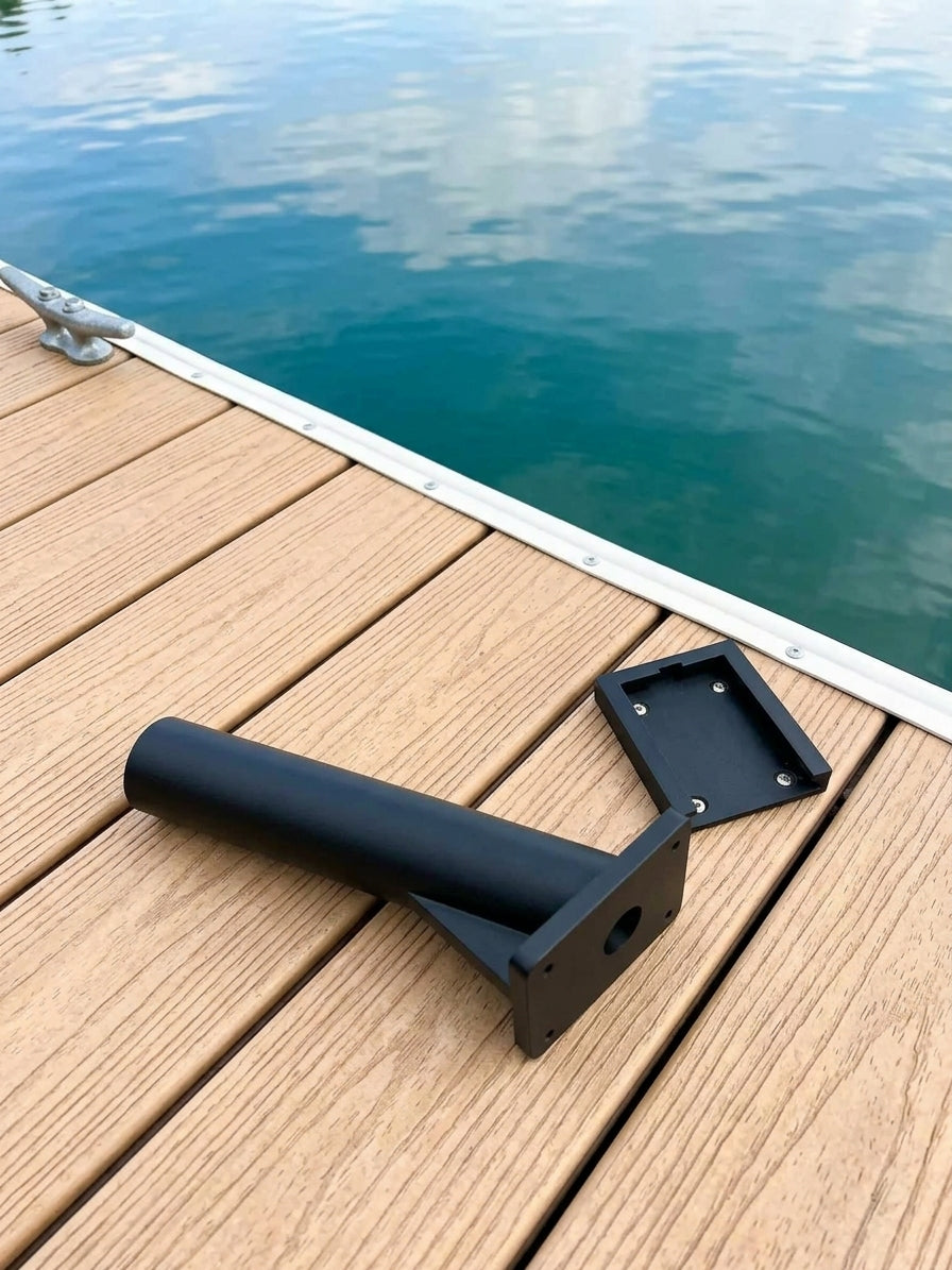 Fishing Rod Holder | Dock or Deck Mounted | Slide-In Base | Easily Removable