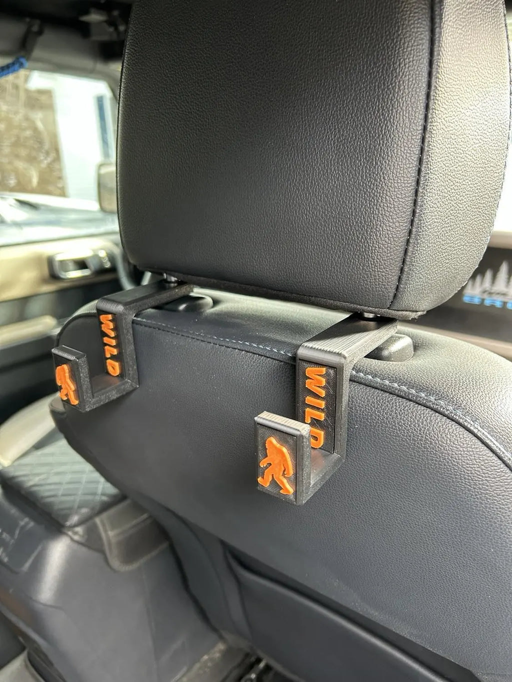 Headrest Hooks (Set of 2) | Utility • Storage • Purse • Hat Hooks | Custom Color Text Image Options