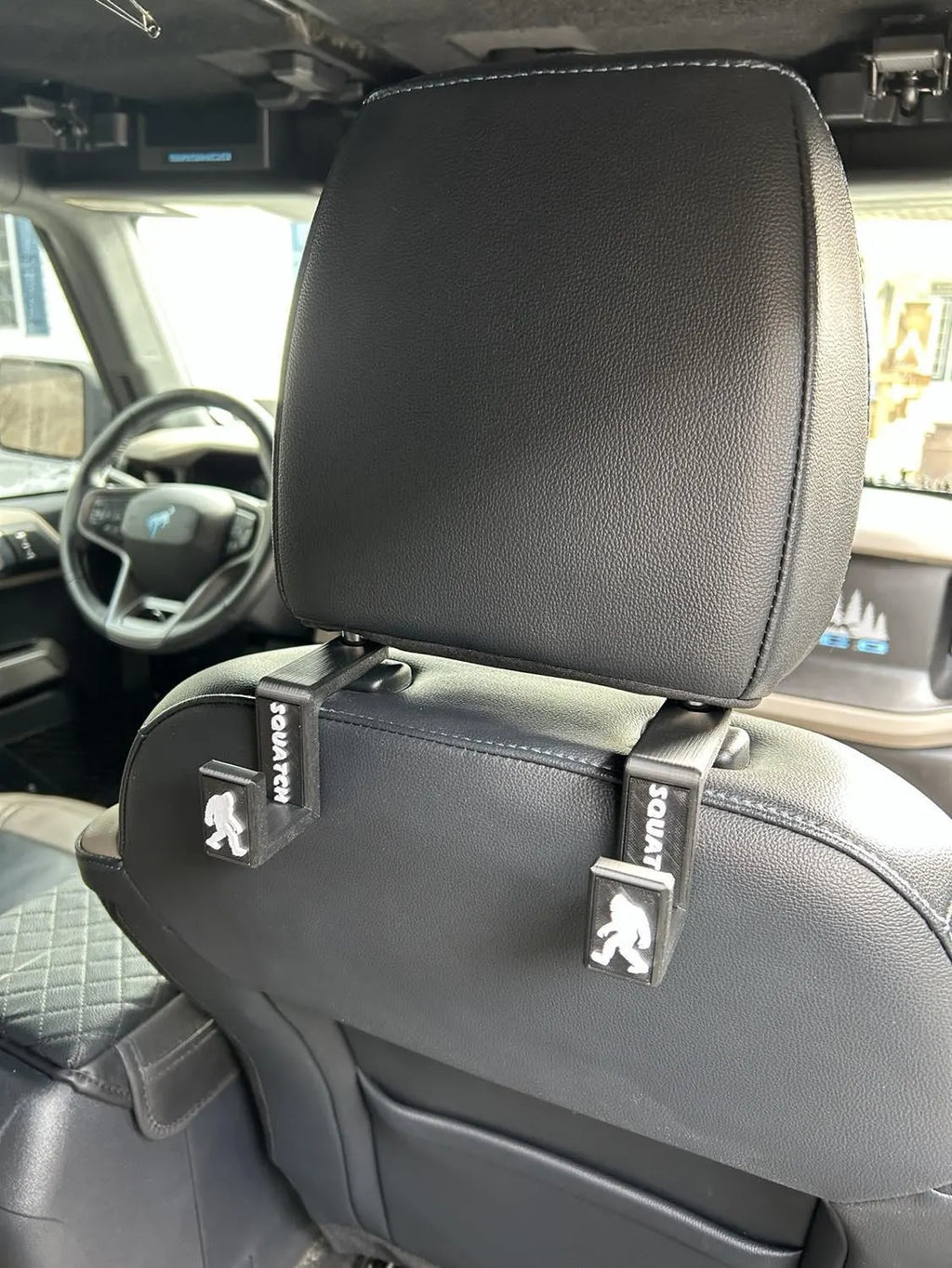 Headrest Hooks (Set of 2) | Utility • Storage • Purse • Hat Hooks | Custom Color Text Image Options