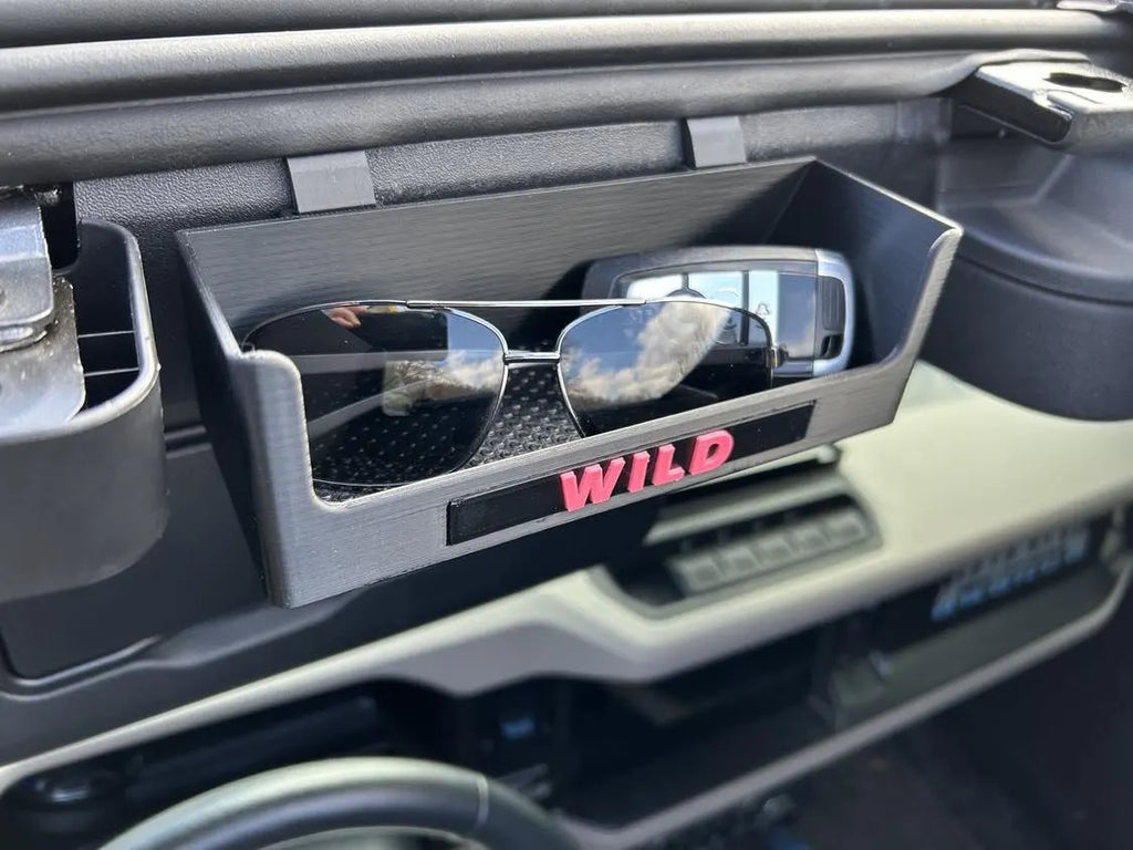 Over Visor Storage Bin (Sunglass Holder) Compatible with 2021+ Ford Bronco | Your Choice of Image/Text & Color