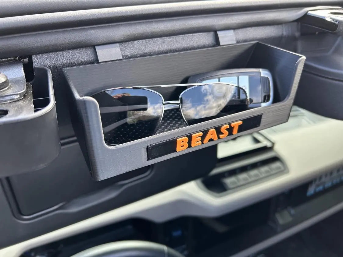 Over Visor Storage Bin (Sunglass Holder) Compatible with 2021+ Ford Bronco | Your Choice of Image/Text & Color