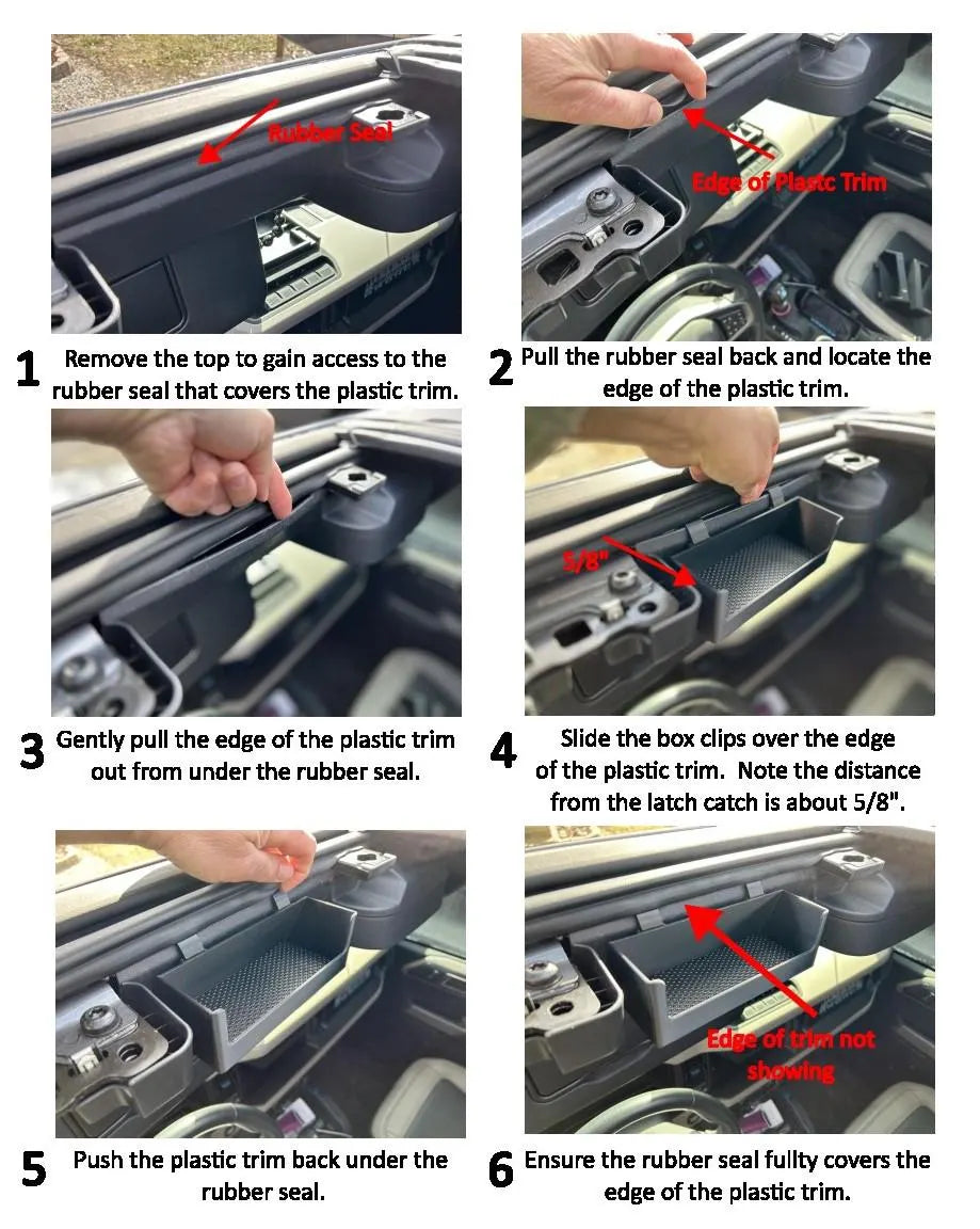 Over Visor Storage Bin (Sunglass Holder) Compatible with 2021+ Ford Bronco | Your Choice of Image/Text & Color